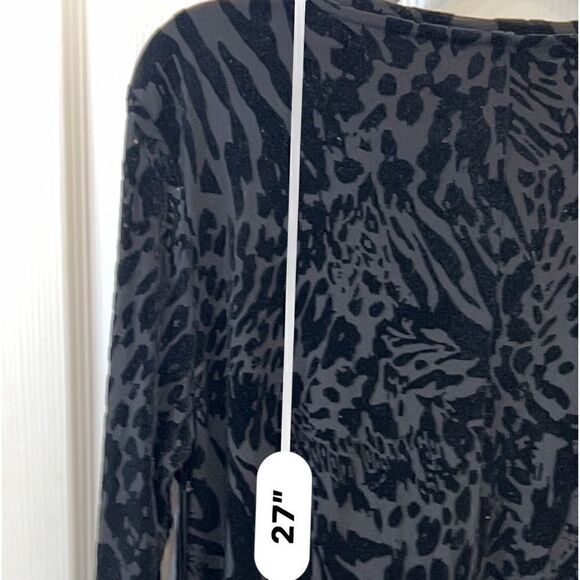 Simply Vera Sheer Black VeraWang Leopard Print Velvet Burnout Large- NWT - Picture 8 of 8